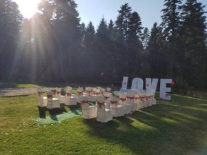 Обемни букви LOVE от стиропор - сватбена декорация